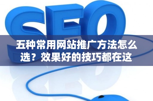 五种常用网站推广方法怎么选？效果好的技巧都在这