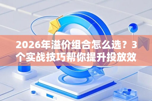 2026年溢价组合怎么选？3个实战技巧帮你提升投放效果